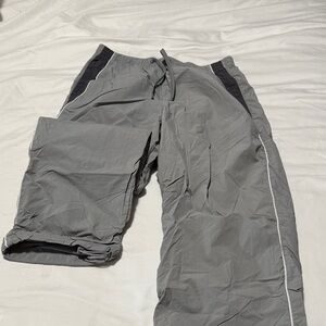 Light Gray Holister Athletic Track Pants with Side Piping